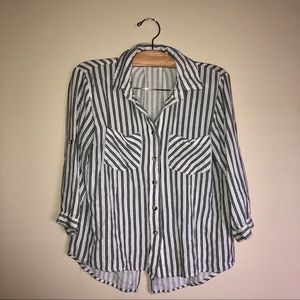 Sim & Sam Button Up Crop Top